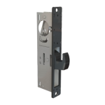 1-1/8in Backset Hookbolt, Radius Faceplate, Without Strike Plate, 711/335 Black Anodized