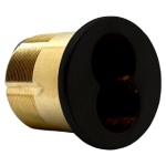 LFIC Mortise Housing Less Core, 1-1/4in Clover Cam, Standard Collar, 622/US19/BSP Black Suede Powder Coat