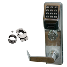 KIT - Trilogy T3 Prox Reader and Keypad - Von Duprin Exit Trim, Weather Proof, Schlage Full-Size Interchangeable Core Rim Cylinder Adaptor, 2000 Users, 500 Scheduled Events, 40,000 Audit Trail Events, 626/US26D Satin Chrome