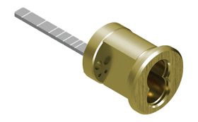 Best SFIC 6/7-Pin Rim Cylinder Housing, 605/US3 Bright Brass