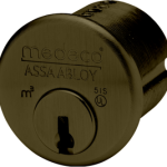 M3 Mortise Cylinder 1-1/8in, DA Keyway, 6 Pin, Sub-Assembled, Less Slider, Dark Bronze/Clear Coat 24