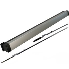 Modified Adams Rite 8600 Concealed Vertical Rods with 24VDC Latch Pullback, 36in, 628/US28 Aluminum