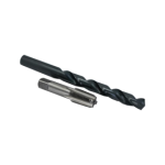 223106_L.png 1/4in National Pipe Thread Hand Tap and Drill in Plastic Pouch Set (DWT High Speed Steel Tap (Tapered Style) and Matching DWDN High Speed Steel, Black Oxide Drill Bit)