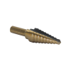 223143_L.png 9 Step Drill Bit (1/4in-3/4in x 1/16in) Black and Gold, HSS (High Speed Steel)