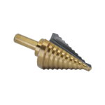 12 Step Drill Bit (1/4in - 1-3/8in x 1/8in) Black and Gold, HSS (High Speed Steel)