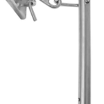 Pipe Door Stop and Holder, 630/US32D Satin Stainless Steel