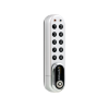 223437_L.png Electronic Cam Cabinet Lock, Vertical Mount, Generation 3, with Key Override, 20 Users, Front Battery Change, 3/8in to 1-1/8in Spindle Length, 628/SG Silver Grey Finish