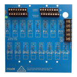 Power Distribution Board Module Board Only, Converts 1 Input: to 16 Outputs @ 2 Amp Class 2 Rated PTC Protected Power-Limited, Auto-Resettable, Input: 12/24VDC @ 10 Amp or 24/28VAC @ 12 Amp, LED Visual Indicators