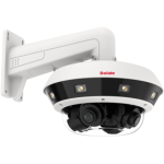 4K Multi-Sensor Camera, 4 Adjustable Lenses in One Camera Cover Up to 360° Field of View, 4-Channel Steam Output, and Each Channel Can Output Max. 8MP at 25/30FPS, 4-Channel Starlight and 120Db WDR, Built-in Dual Source Illuminator, IP67 / IK10 Water Resistant and Vandal-Proof, Preventing Water Ingress for Outdoor Use