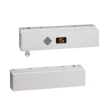 1650lbs EMLock Tandem Door Delayed Egress Electromagnetic Lock, NFPA 101, Fixed 15 Second Egress Delay, Keyswitch Reset, Visual and Verbal Countdown and Alarm Tone, 12/24VDC, UL 294 Listed, Grade 1, 628/US28 Satin Aluminum