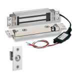2000lbs HiShear Single Door Concealed Electromagnetic Lock, External Electronics, Door Position Status, Fits in 7/8in to 1-1/8in Deep Inverted Top Channel, 12/24VDC, 628/US28 Satin Aluminum