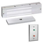 226541_L.png 1650lbs EM Lock, Single Door Electromagnetic Lock, Visual Status Indicator (LED), UL 294 Listed, Grade 1, 628/US28 Satin Aluminum