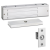 1200lbs EM Lock, Single Door Electromagnetic Lock, Door Position Status, 12/24VDC, UL 294 Listed, Grade 1, 628/US28 Satin Aluminum
