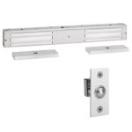 1200lbs EM Lock, Double Door Electromagnetic Lock, Door Position Status, 12/24VDC, UL 294 Listed, Grade 1, 628/US28 Satin Aluminum