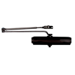 Surface Door Closer, Less Cover, Regular/Parallel Arm (Tri-Pack), Adjustable Spring Size 1 - 6, Grade 1, 693/BLK Black Powder Coat