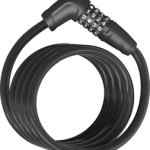 Combination Spiral Cable Lock, 25/64" Thick, 70" Long