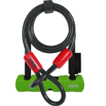 Ultra Mini U-Lock, Green, Steel Cable