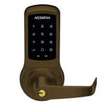 nexTouch Touchscreen Keypad Bored Lock, Augusta Lever, No Radio - Standalone, Schlage C Keyway, Grade 1, Weather Resistant, 613E/US10BE Dark Oxidized Satin Bronze ***Yale is Now Accentra***