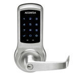 nexTouch Touchscreen Keypad Bored Lock, Accentra Data-on-Card, Augusta Lever, Schlage C Keyway, Grade 1, Weather Resistant, Satin Chrome 626/US26D ***Yale is Now Accentra***