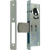 1-1/8in Backset Deadbolt, 1in x 6-7/8in Beveled Faceplate, Left Hand or Right Hand Reverse Handing, Without Strike Plate, Fits Glass Aluminum Doors, 628/US28 Aluminum Clear Anodized