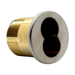 LFIC Mortise Housing Less Core, 1-1/4in Schlage L Cam, Standard Collar, 626/US26D Satin Chrome