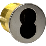 LFIC Mortise Housing Less Core, 1-1/4in Clover Cam, Standard Collar, 625/US26 Bright Chrome