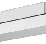 2000lbs HiShear Single Door Semi-Concealed Electromagnetic Lock, DPS Door Position Status, External Electronics, 12/24VDC, 628/US28 Satin Aluminum