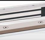 2700lbs HiShear Single Door Concealed Electromagnetic Lock, Integrated Electronics, Herculite Top Rail Adjustment Bracket, Door Position Status, Bond Alert Status, 12/24VDC, 628/US28 Satin Aluminum