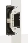 Ultraline Electric Strikes for Aluminum Jambs, Use with Adams Rite Deadlatches or Cylindrical Locks, 1-1/4in x 6-7/8in, Flat with Radius Face, 711/335 Black Anodized