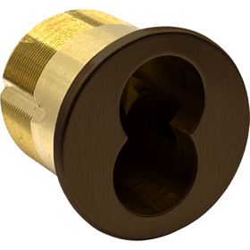 LFIC Mortise Housing Less Core, 1-1/4in Clover Cam, Standard Collar, 613E/US10BE Dark Oxidized Satin Bronze
