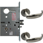 KIT - Electrified Mortise, Field Reversible - Fail Safe and Fail Secure, Princeton Lever with A Rose Trim, Less 1-1/8 Mortise Cylinder, Handing is Field Reversible, ANSI Strike SS118, 626/US26D Satin Chrome