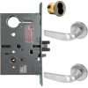 KIT - Electrified Mortise, Field Reversible - Fail Safe and Fail Secure, Citation Lever with A Rose Trim, LFIC 6-Pin Large Format Interchangeable Core Mortise Housing, A01 Clover Cam, Less IC Core, Handing is Field Reversible, ANSI Strike SS118, 626/US26D Satin Chrome