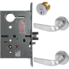 KIT - Electrified Mortise, Field Reversible - Fail Safe and Fail Secure, with Request to Exit Switch, Citation Lever with A Rose Trim, Standard 1-1/8 Mortise Cylinder, A01 Clover Cam, L4 Keyway 0-Bit, Handing is Field Reversible, ANSI Strike SS118, 626/US26D Satin Chrome