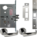 239520_L.png KIT - Electrified Mortise, Field Reversible - Fail Safe and Fail Secure, with Request to Exit Switch, Newport Lever with A Rose Trim, Less 1-1/8 Mortise Cylinder, Handing is Field Reversible, ANSI Strike SS118, 625/US26 Bright Chrome