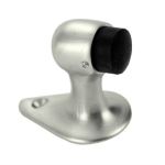 Door Stop Gooseneck 2-1/8in H, Base 2-5/8in x 1-5/8in, 619/US15 Satin Nickel