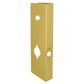 Marks IQ1K Door Wrap 2-3/4in Backset, 1-3/4in Door, 5-1/8in W x 15in H, 2-1/8in and 1in Top Holes, Indent Latch Prep, 605/US3 Polished Brass