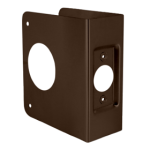 Door Wrap for Deadbolt 2-3/8in Backset, 1-3/8in Door, 4in W x 4-5/16in H, 1-1/2in Hole, Indent Latch Prep, 613/US10B Oil Rubbed Bronze