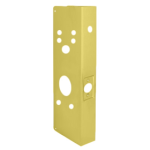 Schlage AD Series Cylindrical Door Wrap 2-3/4in Backset, 1-3/4in Door, 5in W x 16in H, 2-1/8in and Multiple Holes, Indent Latch Prep, 605/US3 Polished Brass