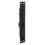 Manual Flush Bolt with 12in Extension Rod, Face Plate Size 1in x 6-3/4in, 622/US19 Black