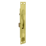 Manual Flush Bolt with 12in Extension Rod, Face Plate Size 1in x 6-3/4in, 605/US3 Polished Brass