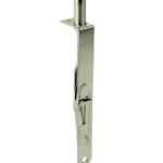 240203_L.png Manual Flush Bolt Wood Door, Face 6in L x 3/4in W Radius/Rounded Corners, 619/US15 Satin Nickel