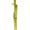 Manual Flush Bolt Wood Door, Face 6in L x 3/4in W Radius/Rounded Corners, 605/US3 Polished Brass