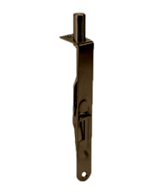 Manual Flush Bolt Wood Door, Face 6in L x 3/4in W Radius/Rounded Corners, 613/US10B Dark Bronze