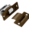 Roller Latch with T-Strike, 3-3/8in L x 1in W, Adjustable Solid Nylon Roller, 613/US10B Oil Rubbed Bronze