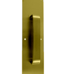 Pull Plate 4in x 16in, Wide Flat Pull, 8in CTC, 605/US3 Polished Brass