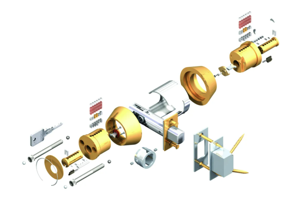 Medeco - 11TR523 - Maxum Residential - M3 Biaxial - 5-Pin - Double Deadbolt - 2-3/8"