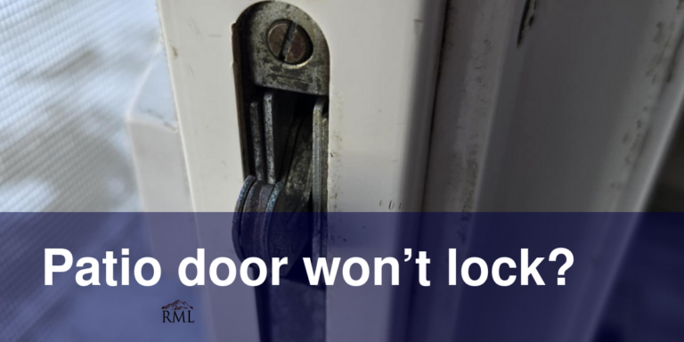 Patio door won’t lock?