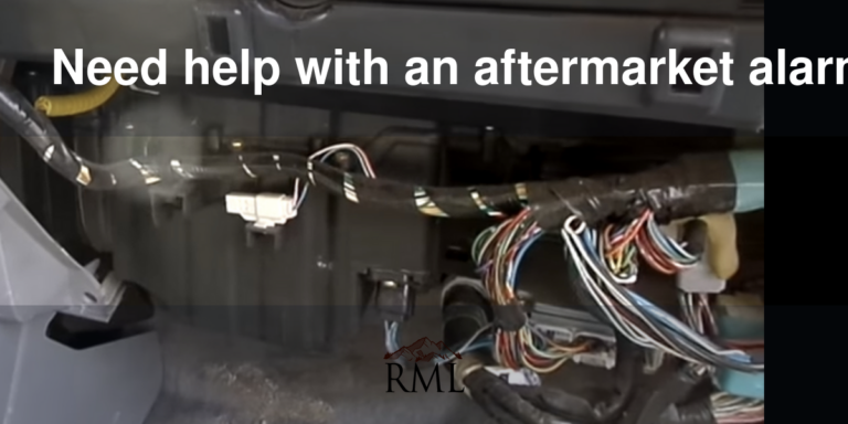 Need help with an aftermarket alarm?