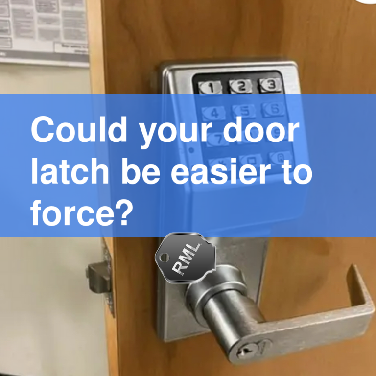 Could your door latch be easier to force?