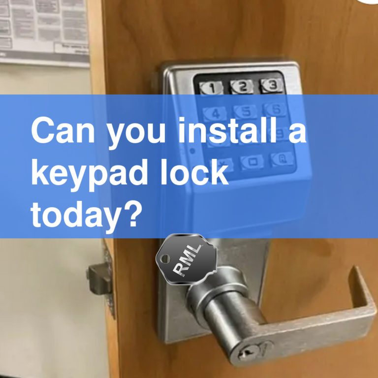 Can you install a keypad lock today?